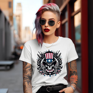 アメリカのゴシック様式の7月4日 Tシャツ