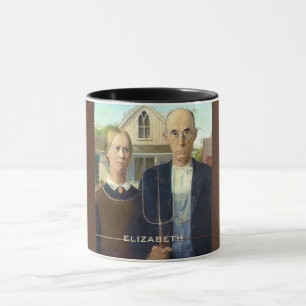 アメリカのゴシック様式ファインアートの油絵 マグカップ