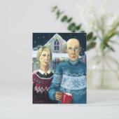 アメリカのゴシック様式 – 冬のパロディ ポストカード (スタンド正面)