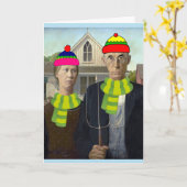 アメリカのゴシック結婚様式のお祝いカード カード (黄色い花)