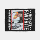 アメリカのゴミお気に入りのマントランプおもしろいガーベージ フリースブランケット (正面(横))