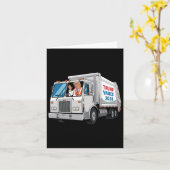 アメリカのゴミを再び偉大に トランプ2024 ゴミ カード (黄色い花)