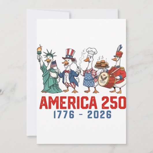 アメリカのゴース 4th Of July アメリカ 250年 1776 2026 カード (正面)