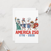 アメリカのゴース 4th Of July アメリカ 250年 1776 2026 カード (正面/裏面インサイチュ)