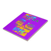 アメリカのサイケデリックな希望: ネオン・ユニティ・アート タイル (側面)