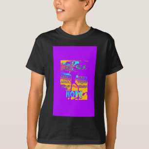 アメリカのサイケデリックな希望: ネオン・ユニティ・アート Tシャツ