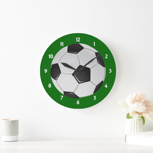 アメリカのサッカーまたは協会のフットボールボール ラージ壁時計 (ホーム)