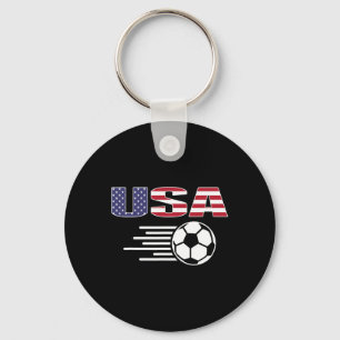 アメリカのサッカー愛好家ジャージ - USA フラッグ フットビー キーホルダー