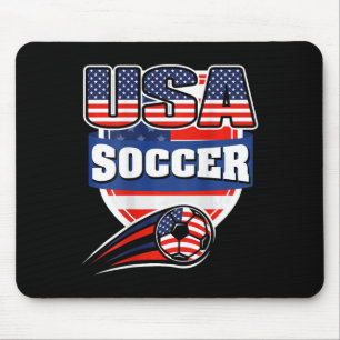 アメリカのサッカー愛好家ジャージ - USA フラッグ フットビー マウスパッド