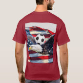 アメリカのサッカー愛好者 Tシャツ (裏面)