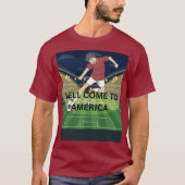 アメリカのサッカー愛好者 Tシャツ (正面)