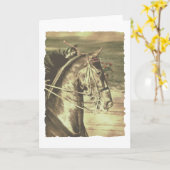 アメリカのサドルブレッドフェイクヴィンテージ カード (黄色い花)