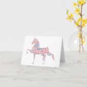 アメリカのサドルブレッド札 カード (黄色い花)