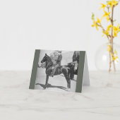 アメリカのサドルブレッド馬ヴィンテージ写真 カード (黄色い花)