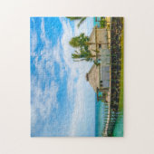 アメリカのサモアビーチシーン。 ジグソーパズル (縦)