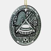 アメリカのサモア印 セラミックオーナメント (右)