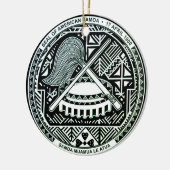 アメリカのサモア印 セラミックオーナメント (左)