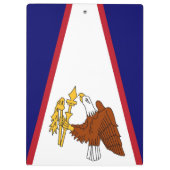 アメリカのサモア国旗と愛国的なクリップボード クリップボード (裏面)