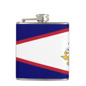 アメリカのサモア国旗と愛国的な特別なフラスコ フラスク (正面)