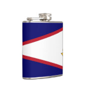 アメリカのサモア国旗と愛国的な特別なフラスコ フラスク (右)