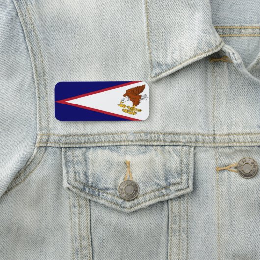 アメリカのサモア国旗の愛国的な名前タグ 名札 (インサイチュ)