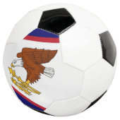 アメリカのサモア国旗を持つ愛国的なサッカーボール サッカーボール (3/4)