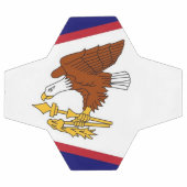 アメリカのサモア国旗を持つ愛国的なサッカーボール サッカーボール (フラット)