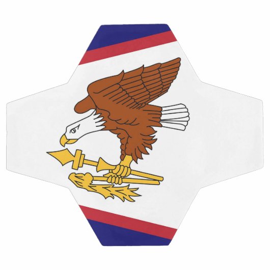 アメリカのサモア国旗を持つ愛国的なサッカーボール サッカーボール (フラット)