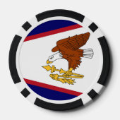 アメリカのサモア国旗を持つ愛国的なトランプのポーカーチップ ポーカーチップ (裏面)