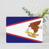 アメリカのサモア国旗を持つ愛国的な招待状 招待状 (スタンド正面)