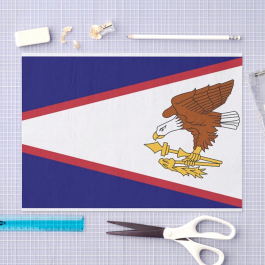 アメリカのサモア国旗を持つ愛国的ティッシュペーパー 薄葉紙 (クラフト)