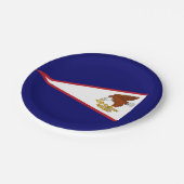 アメリカのサモア国旗を持つ愛国的紙プレート ペーパープレート (アングル)