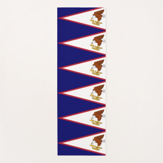 アメリカのサモア国旗を掲げた愛国的なヨガマット ヨガマット (正面)