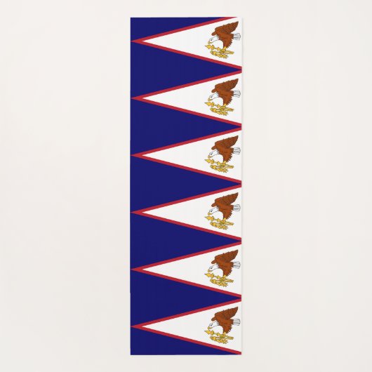 アメリカのサモア国旗を掲げた愛国的なヨガマット ヨガマット (裏面)