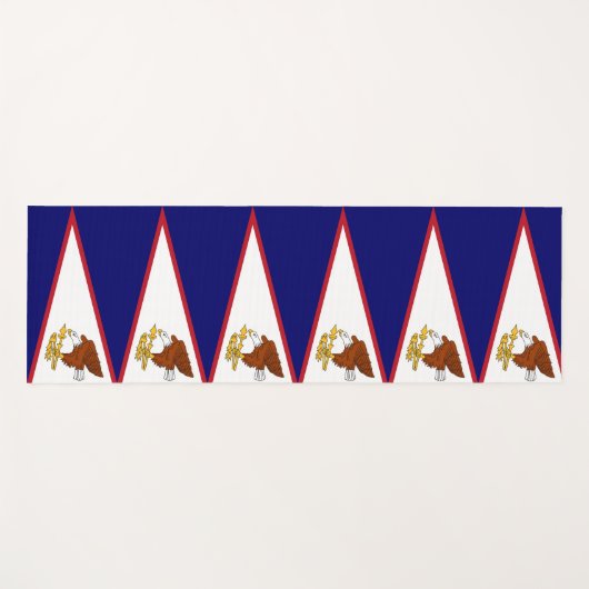 アメリカのサモア国旗を掲げた愛国的なヨガマット ヨガマット (正面(横))