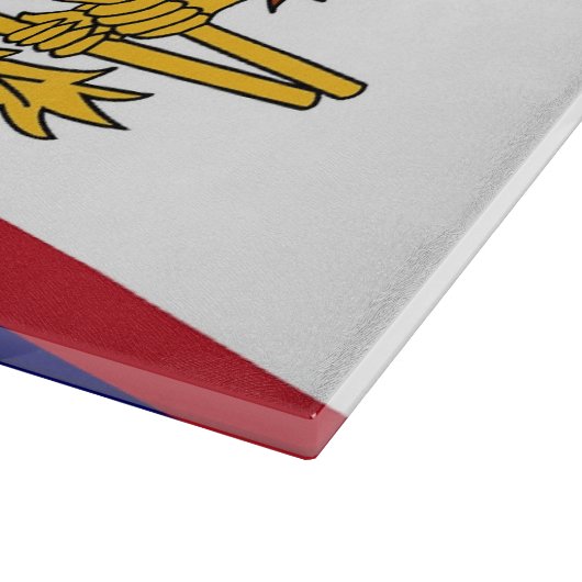 アメリカのサモア国旗を掲げた愛国的な裁断ボード カッティングボード (角)