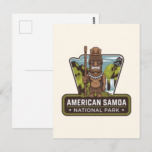 アメリカのサモア国立公園の旅行バッジ ポストカード (正面/裏面)