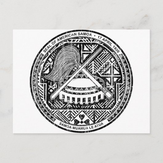 アメリカのサモア・コート・オブ・アームズ ポストカード (正面)