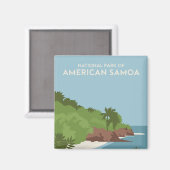アメリカのサモア・ミニマル国立公園 マグネット (正面/裏面)