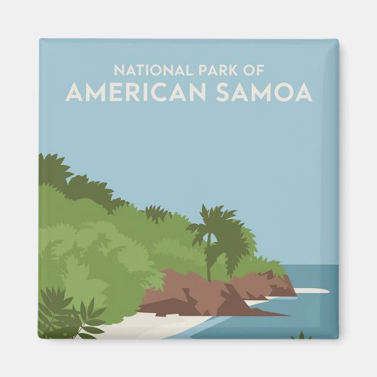 アメリカのサモア・ミニマル国立公園 マグネット (正面)