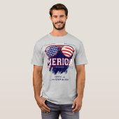 アメリカのサングラスあなたが知っているディール愛国心 Tシャツ (正面フル)