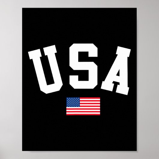 アメリカのシャツ男女キッズアメリカ国旗Patriotic 4 ポスター (正面)