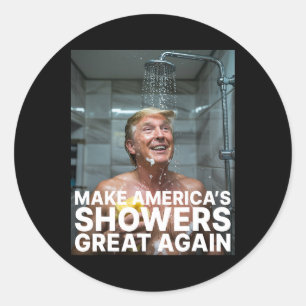 アメリカのシャワーを再素晴らしびトランプおもしろい4 ラウンドシール