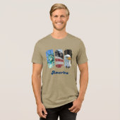 アメリカのシンボル国旗イーグル像 トライブレンドTシャツ (正面全面)