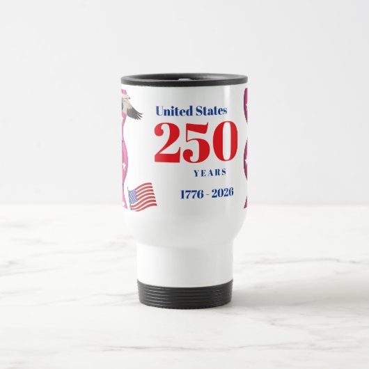 アメリカのシンボル！250周年記念おバカ祝い トラベルマグ (中央)