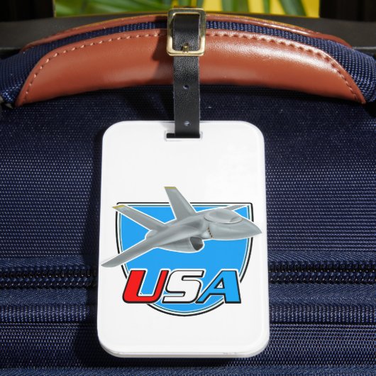 アメリカのジェット機ロゴ ラゲッジタグ (正面インサイチュ2)
