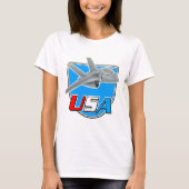 アメリカのジェット機ロゴ Tシャツ (正面)