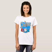 アメリカのジェット機ロゴ Tシャツ (正面フル)