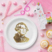 アメリカのジョージ・ワシントン大統領のポートレートの金ゴールド ペーパープレート (パーティー)