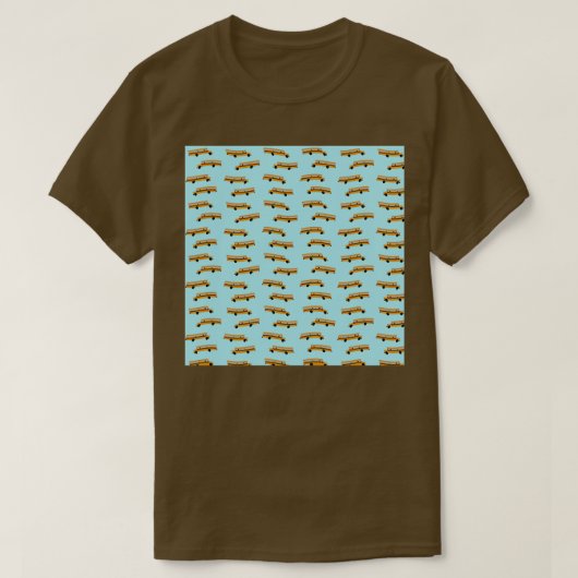 アメリカのスクールバス壁紙 Tシャツ (デザイン正面)